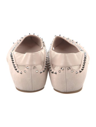 Christian Louboutin Leather Studded Accents Flats