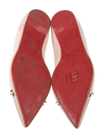 Christian Louboutin Leather Studded Accents Flats
