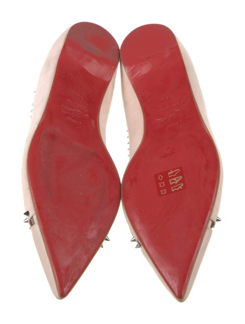 Christian Louboutin Leather Studded Accents Flats