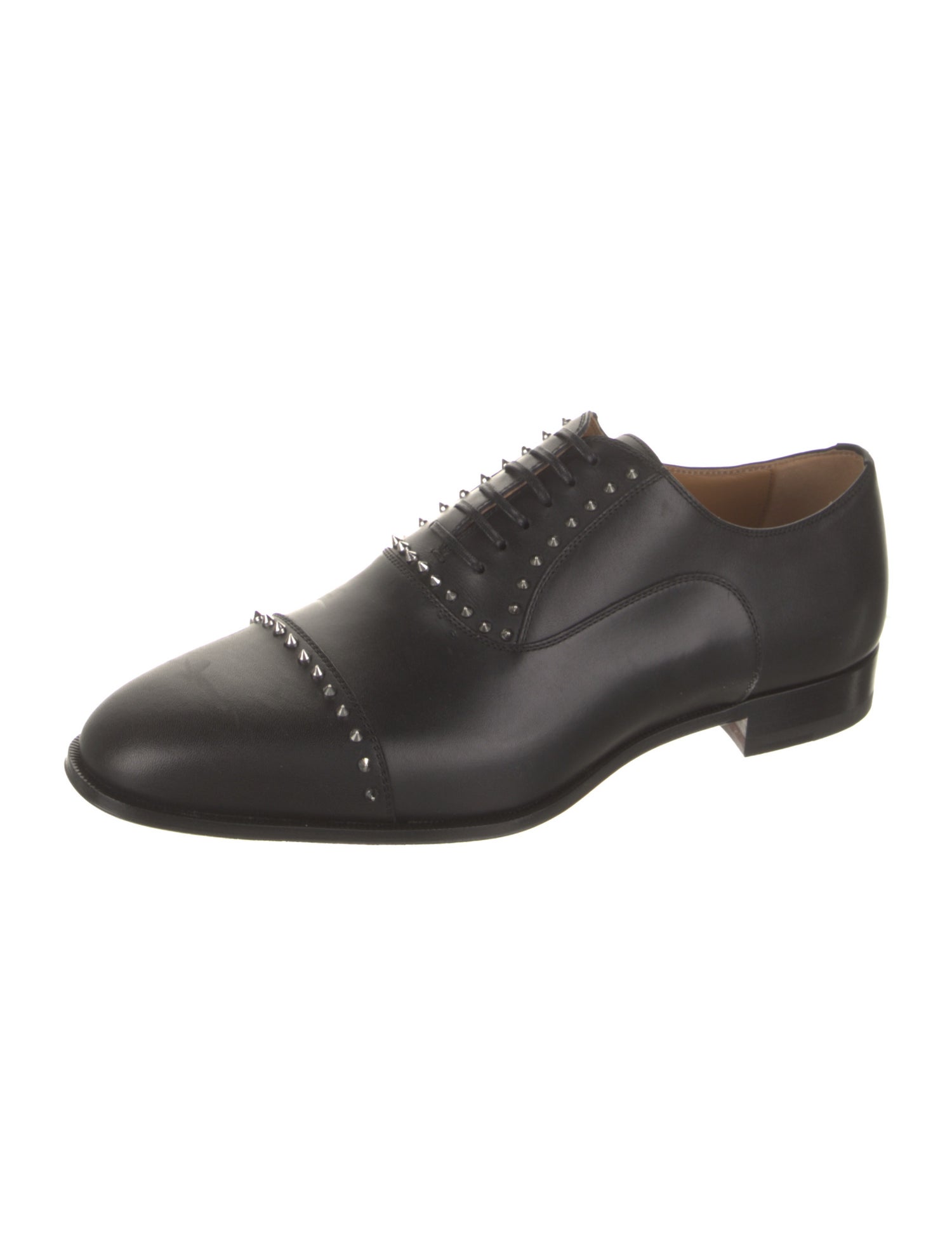 Christian Louboutin Leather Studded Accents Oxfords