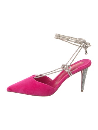 Christian Louboutin Velvet Slingback Pumps