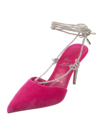 Christian Louboutin Velvet Slingback Pumps