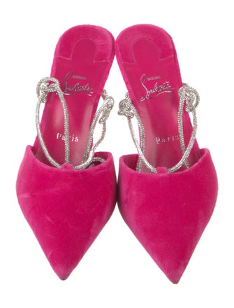 Christian Louboutin Velvet Slingback Pumps