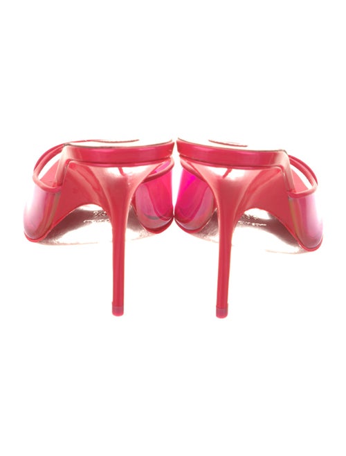 Christian Louboutin PVC Leather Trim Embellishment Slides