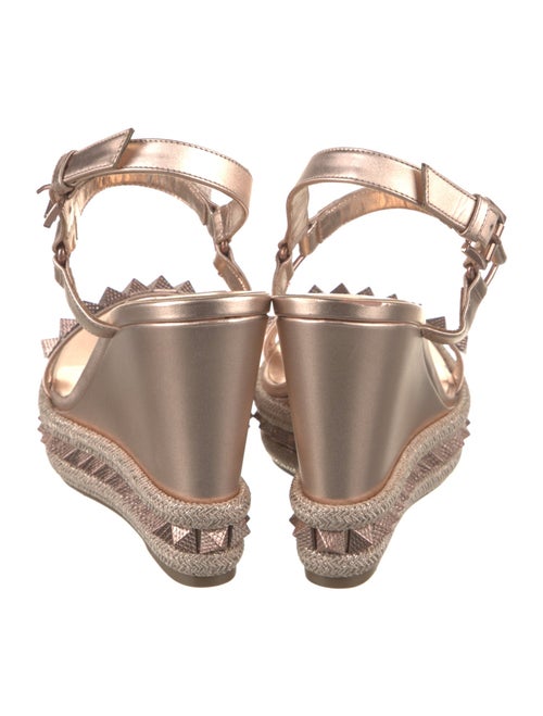 Christian Louboutin Leather Studded Accents Espadrilles