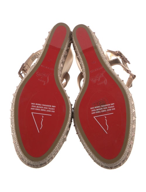 Christian Louboutin Leather Studded Accents Espadrilles