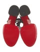 Christian Louboutin Leather Leather Trim Embellishment Slingback Sandals