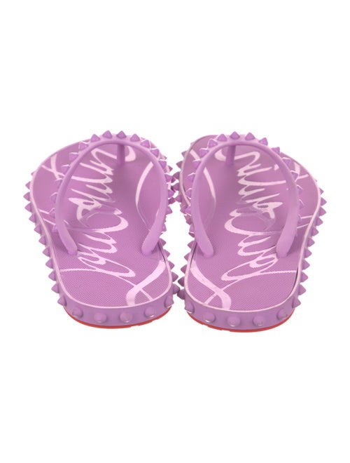 Christian Louboutin Rubber Studded Accents Flip Flops