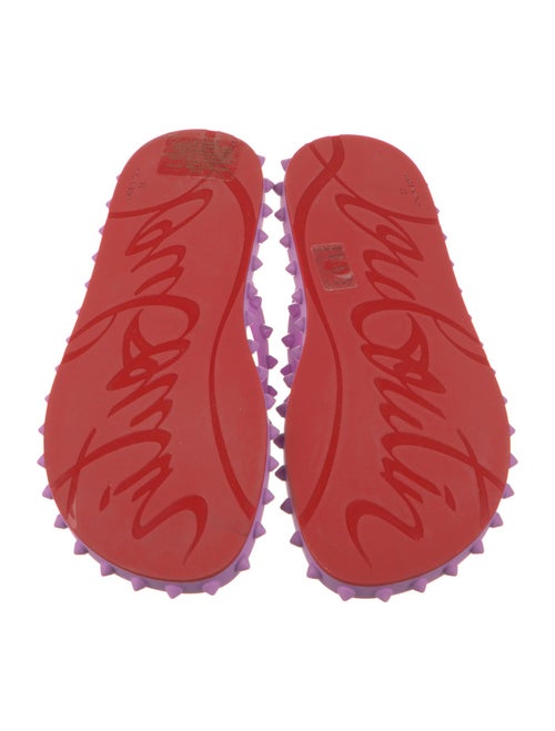Christian Louboutin Rubber Studded Accents Flip Flops