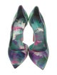 Christian Louboutin Satin Floral Print D'Orsay Pumps