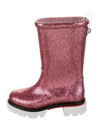 Christian Louboutin Girls' Glitter Rain Boots