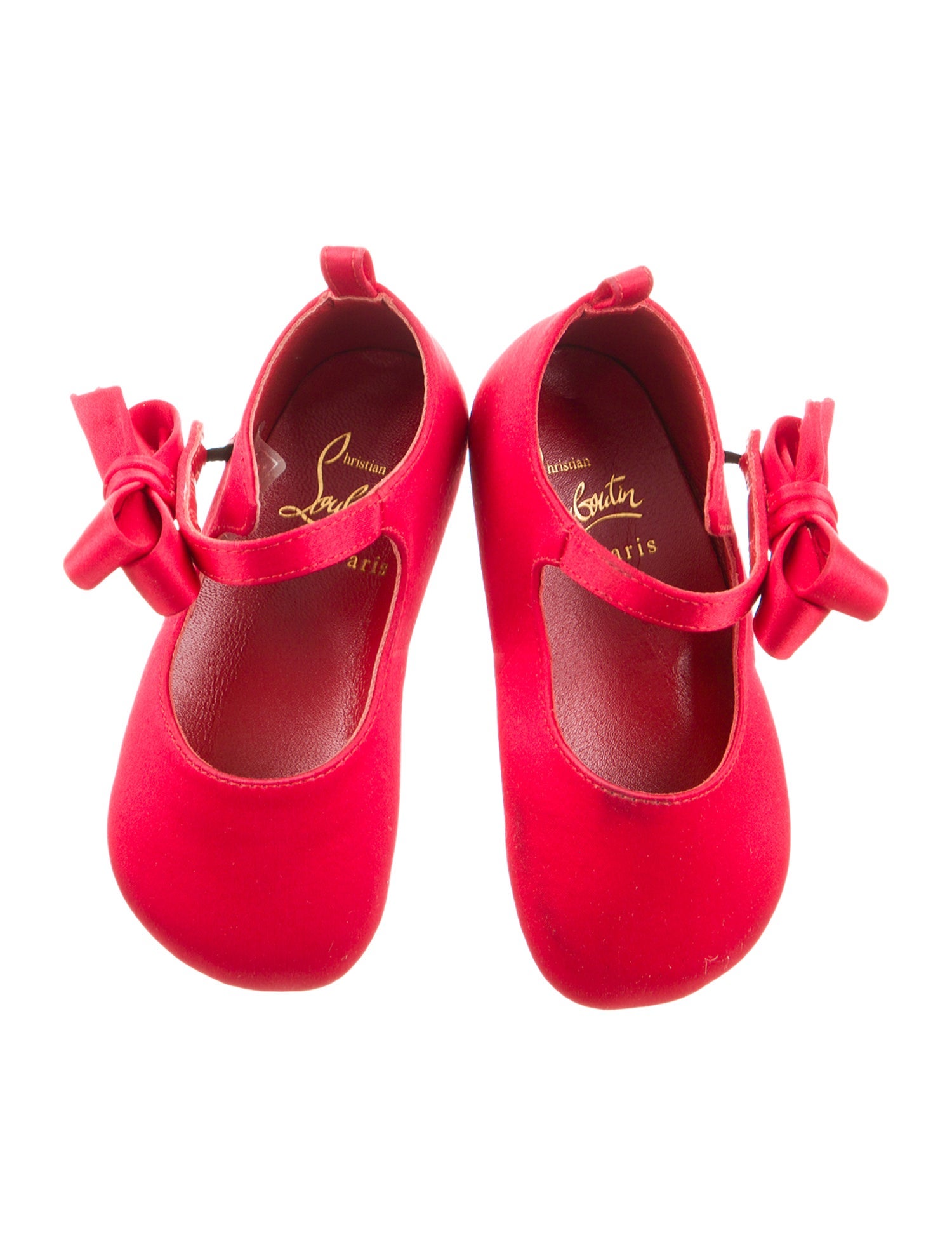 Christian Louboutin Girls' Satin Ballet Flats