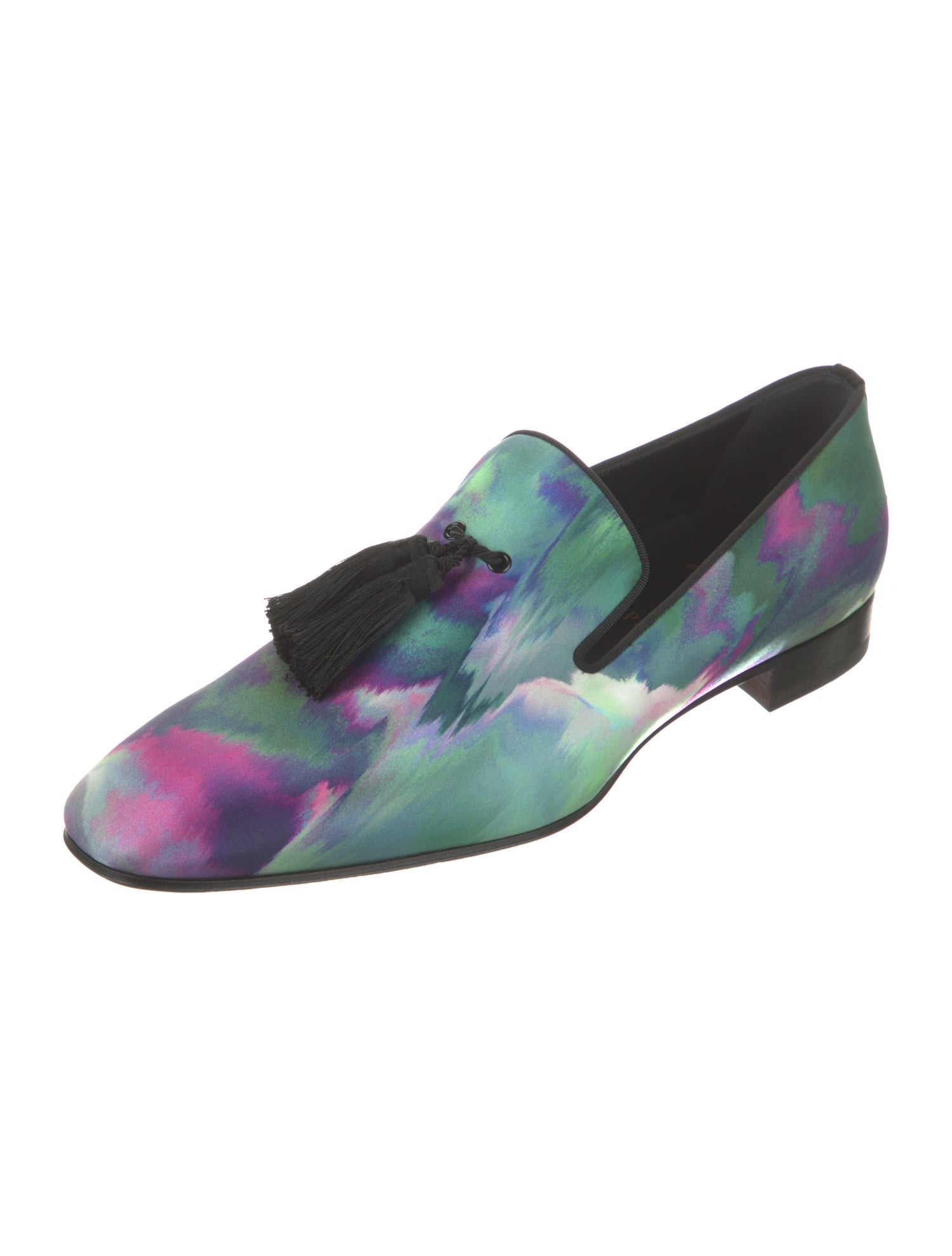 Christian Louboutin Printed Tassel Accents Slippers