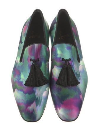 Christian Louboutin Printed Tassel Accents Slippers