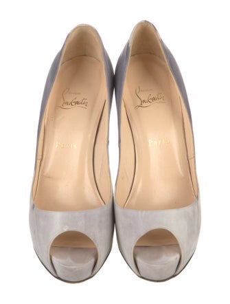 Christian Louboutin Suede Printed Pumps