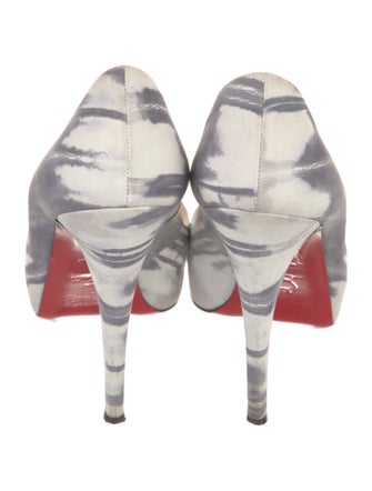 Christian Louboutin Suede Printed Pumps