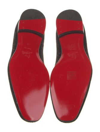 Christian Louboutin Suede Glitter Accents Oxfords