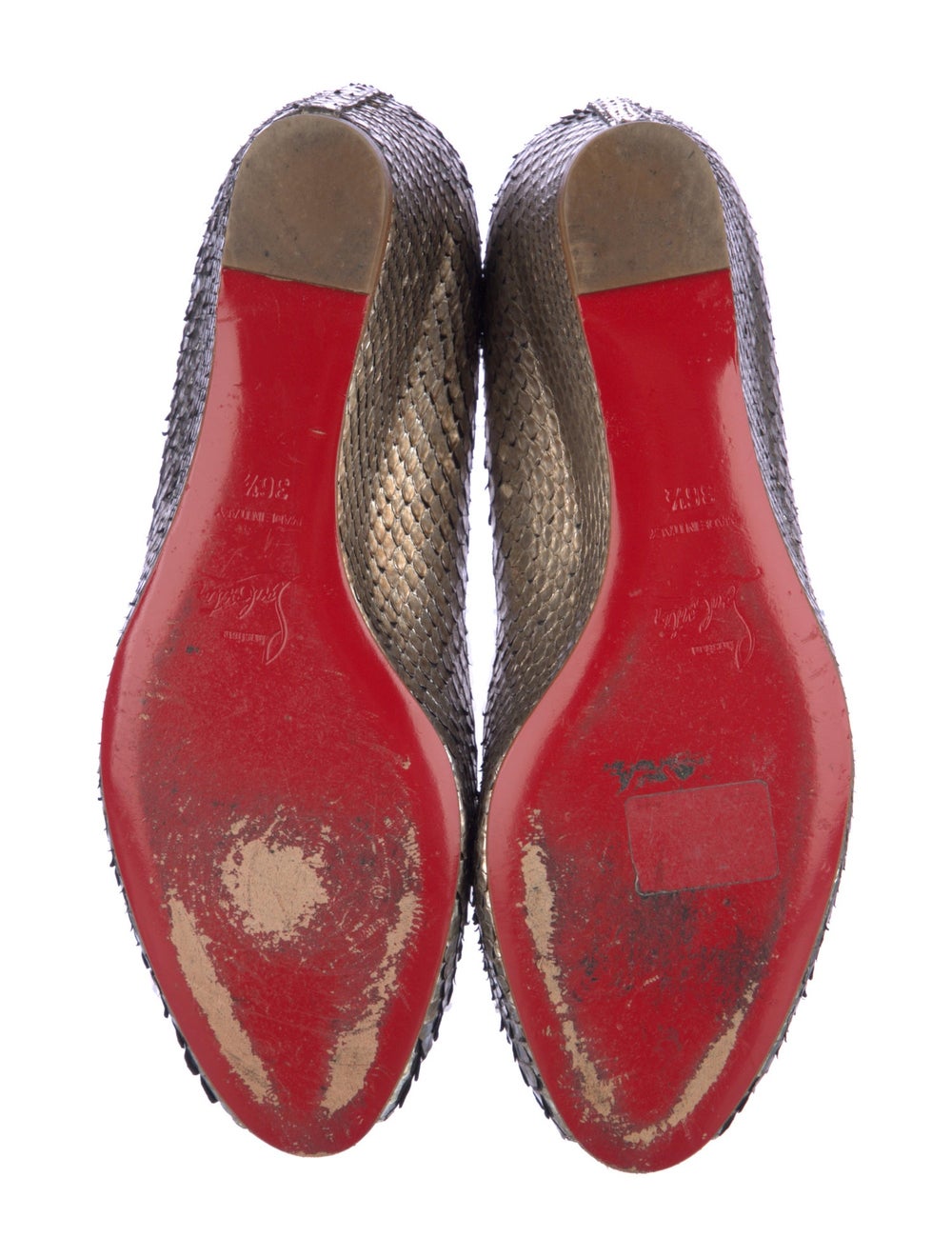 Christian Louboutin Python Pumps Metallic & Silve… - image 5