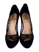 Christian Louboutin Mesh Beaded Accents Pumps