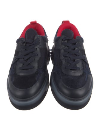 Christian Louboutin Spike Accents Suede Sneakers