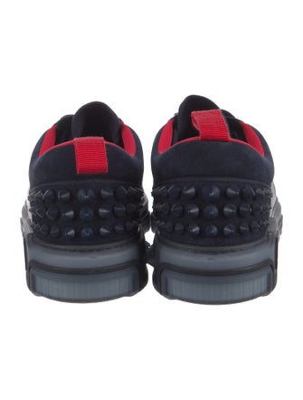 Christian Louboutin Spike Accents Suede Sneakers