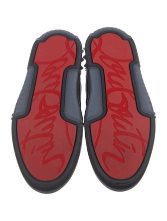 Christian Louboutin Spike Accents Suede Sneakers
