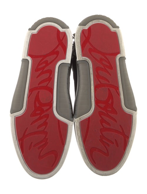 Christian Louboutin Spike Accents Leather Sneakers