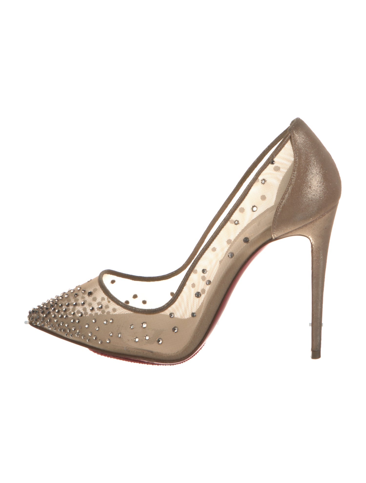 Christian Louboutin Follies Strass Mesh Pumps