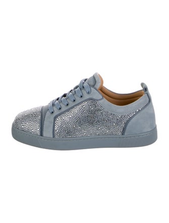 Christian Louboutin Suede Crystal Embellishments Sneakers