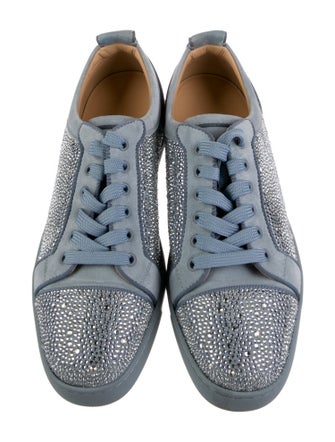Christian Louboutin Suede Crystal Embellishments Sneakers