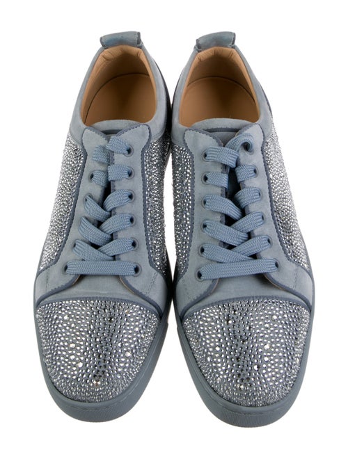 Christian Louboutin Suede Crystal Embellishments Sneakers