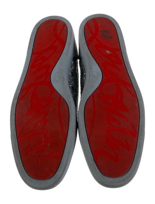 Christian Louboutin Suede Crystal Embellishments Sneakers