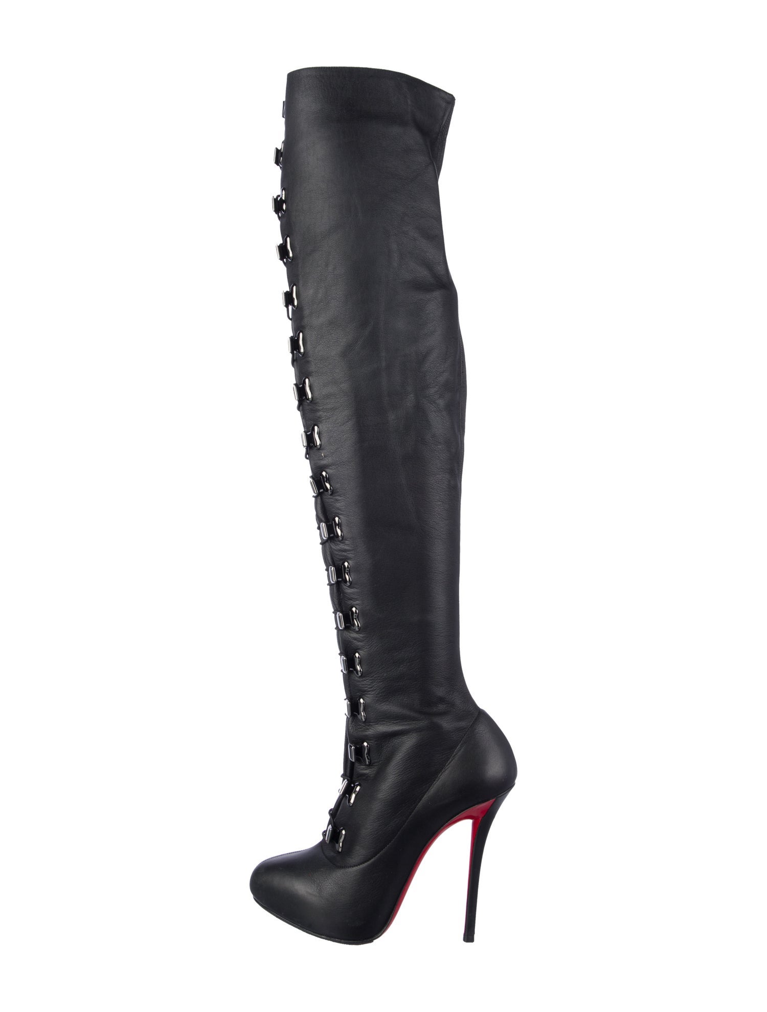 Christian Louboutin Leather Lace-Up Boots