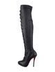 Christian Louboutin Leather Lace-Up Boots
