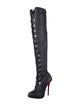 Christian Louboutin Leather Lace-Up Boots