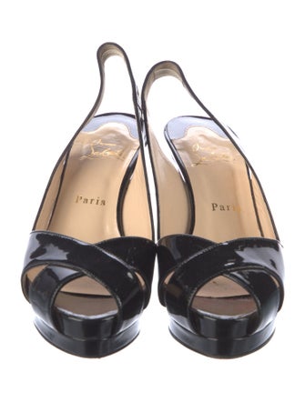 Christian Louboutin Patent Leather Slingback Pumps