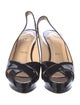 Christian Louboutin Patent Leather Slingback Pumps