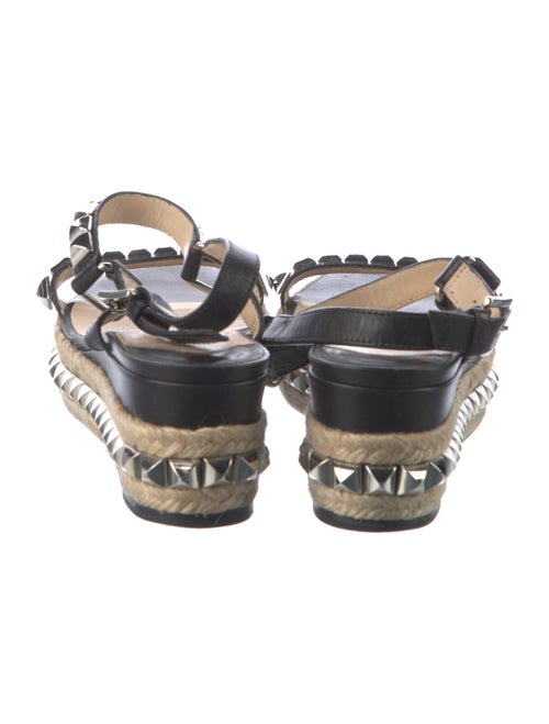 Christian Louboutin Rockstud Accents Leather Espadrilles
