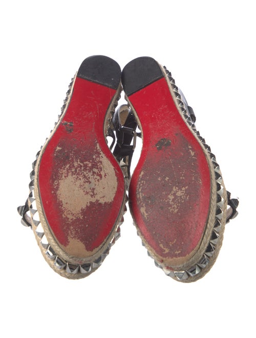 Christian Louboutin Rockstud Accents Leather Espadrilles