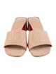 Christian Louboutin Leather Embroidered Accent Slides