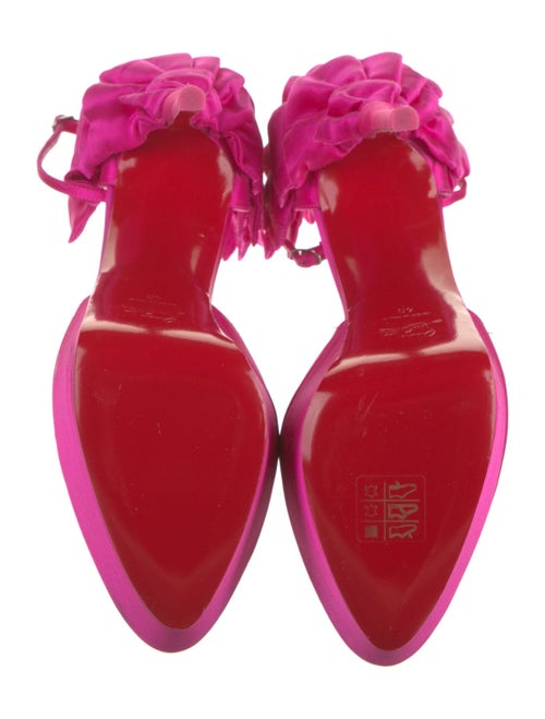Christian Louboutin Satin Printed D'Orsay Pumps