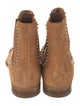Christian Louboutin Suede Studded Accents Chelsea Boots