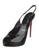 Christian Louboutin Patent Leather Slingback Pumps