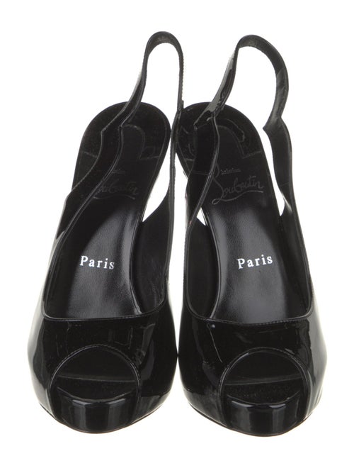 Christian Louboutin Patent Leather Slingback Pumps
