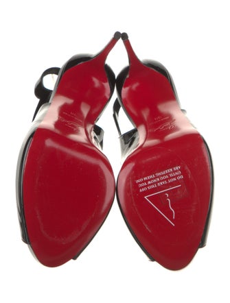 Christian Louboutin Patent Leather Slingback Pumps