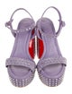 Christian Louboutin Suede Crystal Embellishments Sandals