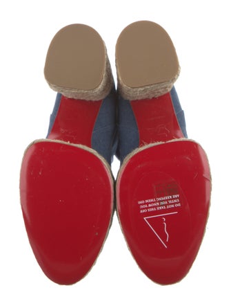 Christian Louboutin Denim Animal Print Boots