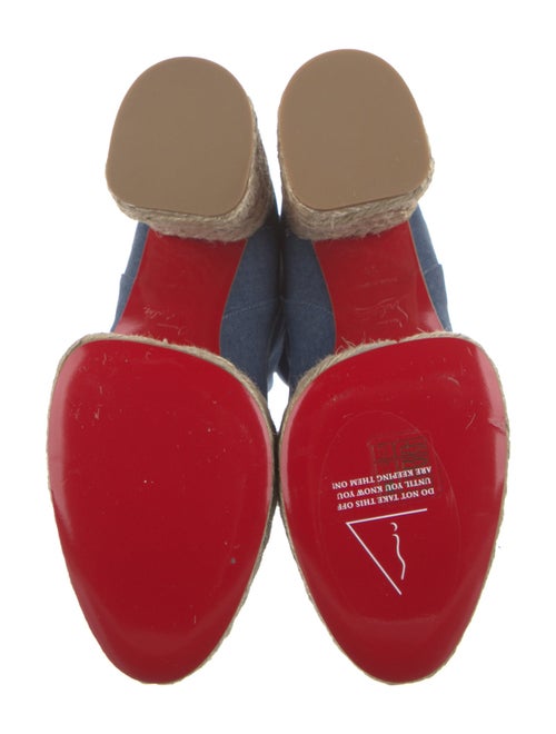 Christian Louboutin Denim Animal Print Boots