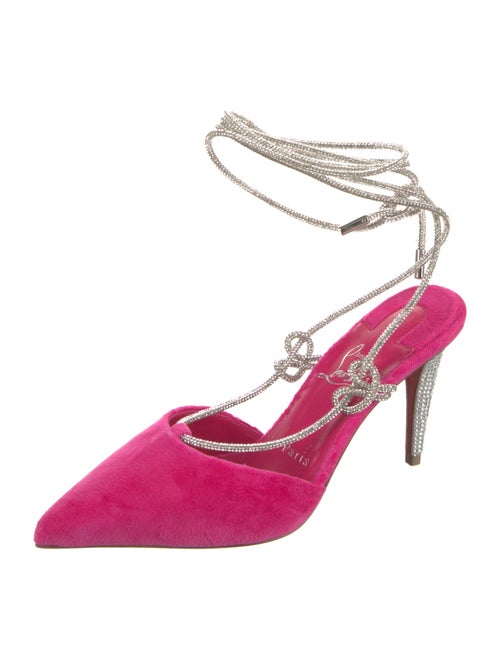 Christian Louboutin Velvet Printed Slingback Pumps