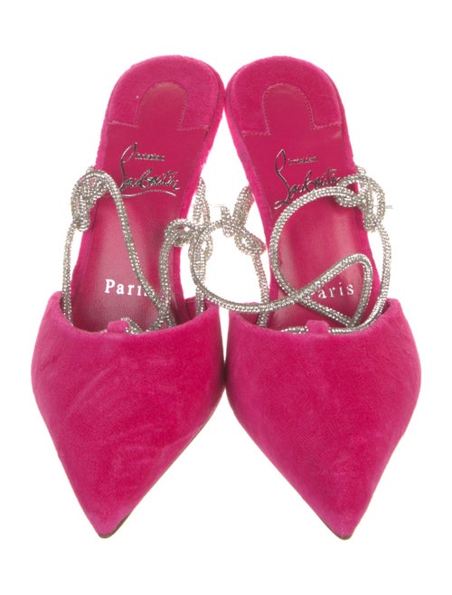 Christian Louboutin Velvet Printed Slingback Pumps